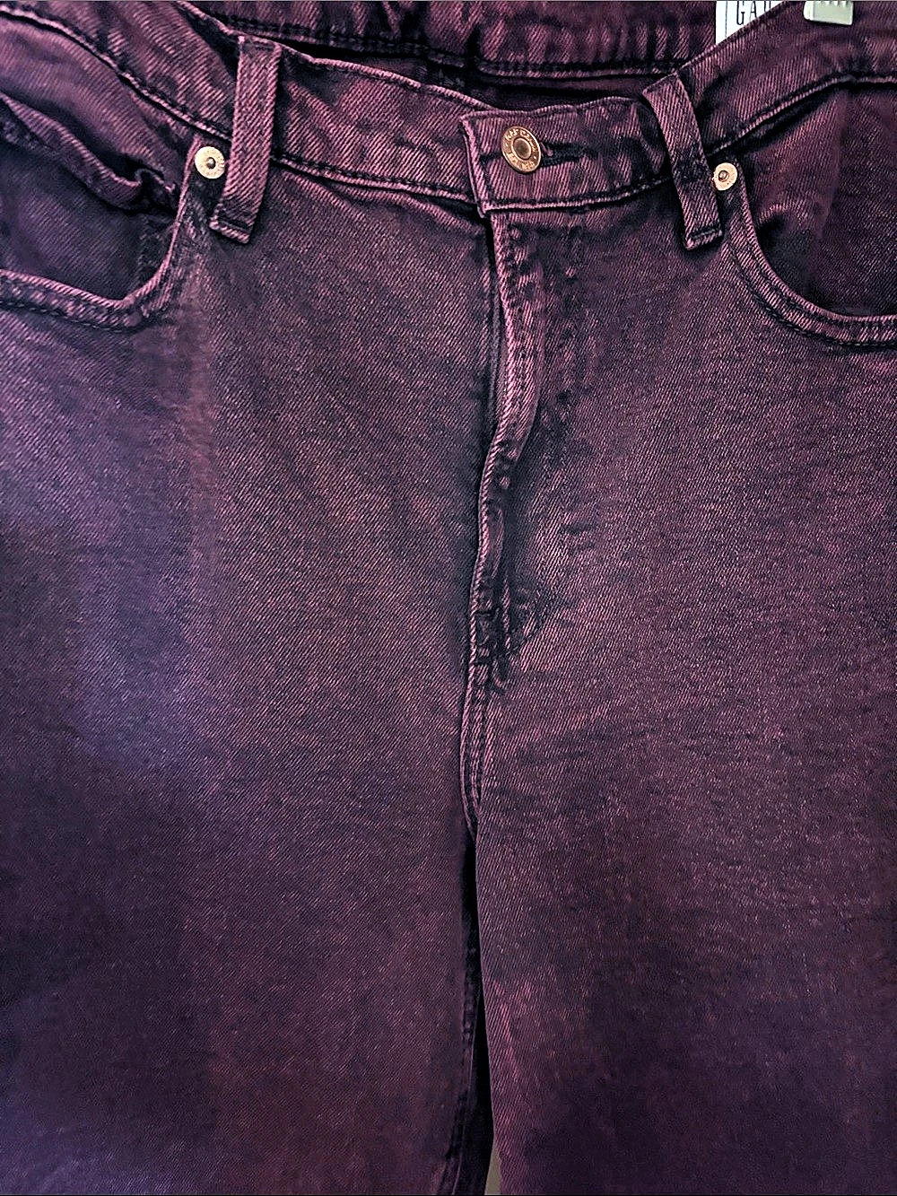 Gap High Rise Stride Jeans Maroon Waist 30 Length 30 Like New - Picture 2 of 3